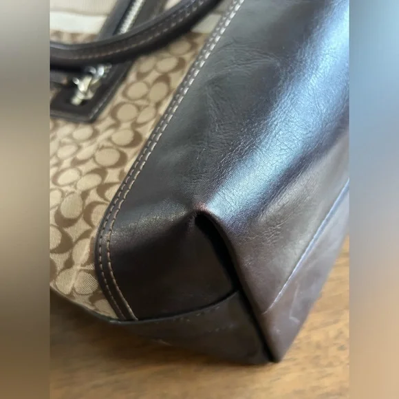 Coach Legacy Signature Stripe East/West Satchel Shoulder Bag - Picture 10 of 14